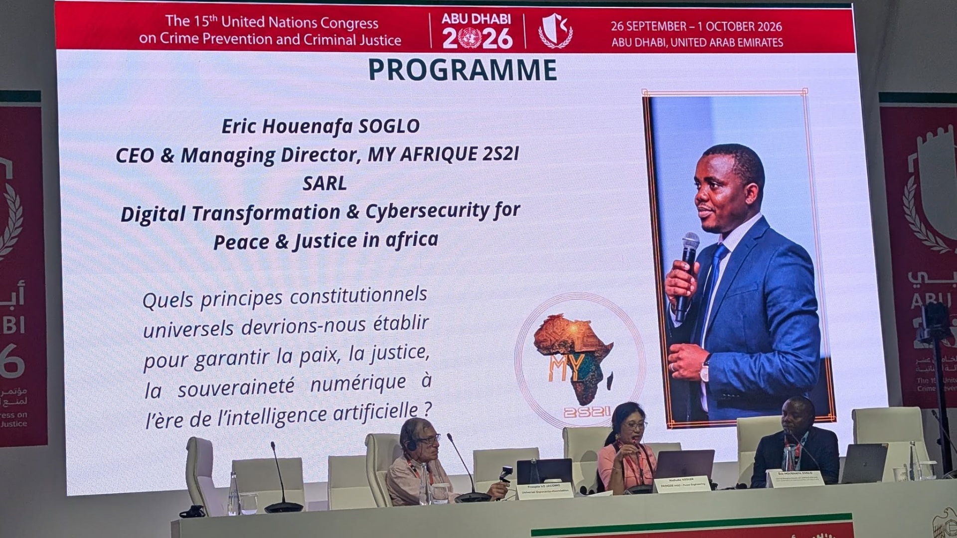 Intervention au 15e Congrès des Nations Unies sur la prévention du crime et la justice pénale, Abou Dhabi 2026